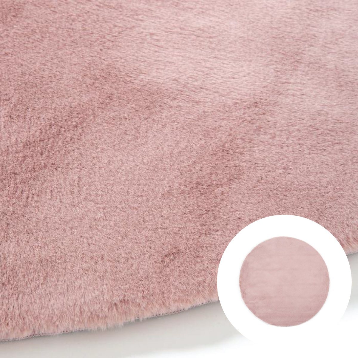 MITIS ROUND RUG 2 150 PINK ( W1500×D1500)