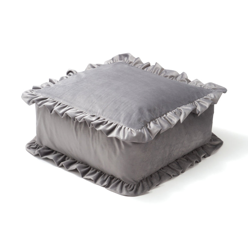 FUTON STORAGE CUSHION LIGHT GRAY