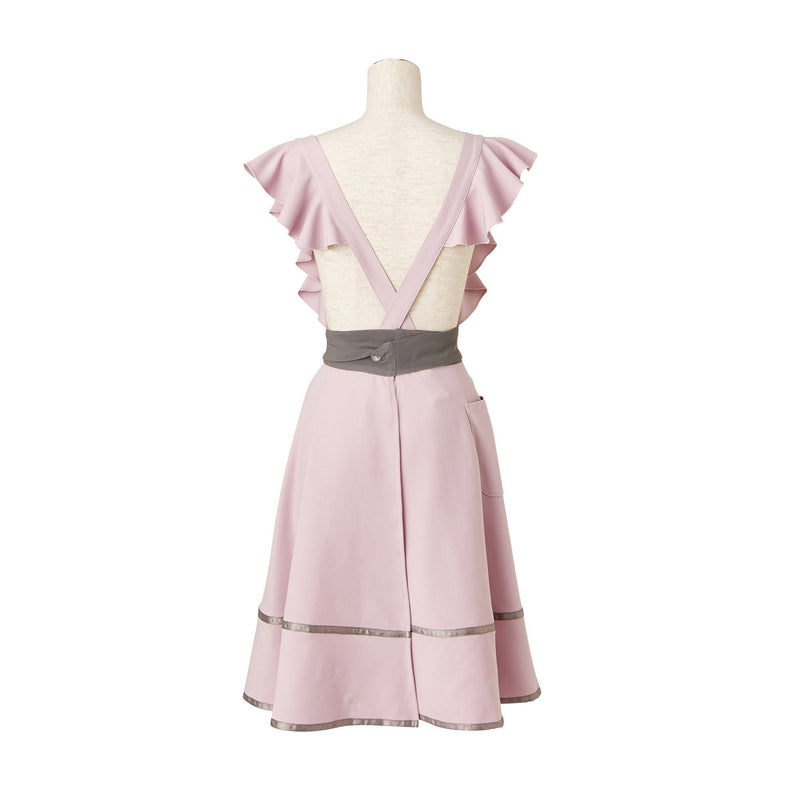 FLARE FRILL FULL APRON Pink