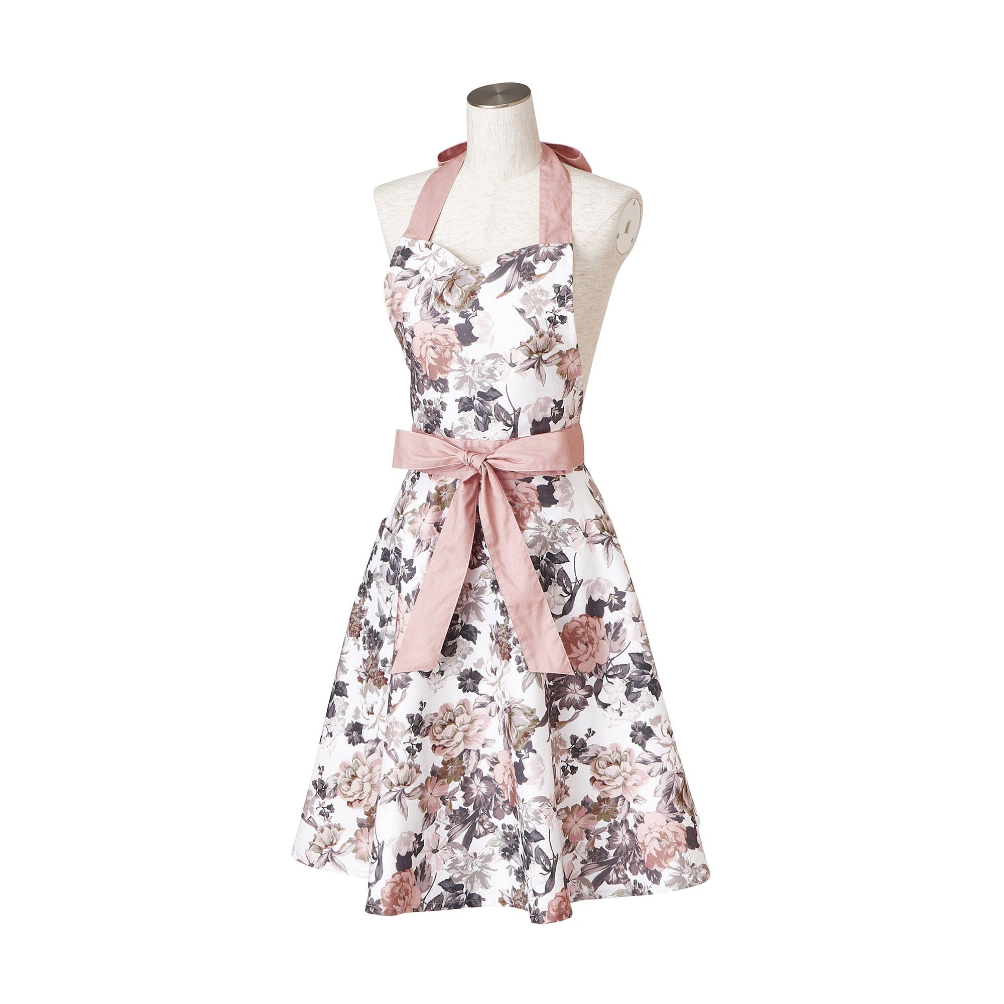 Dusty Flower Full Apron  Pink