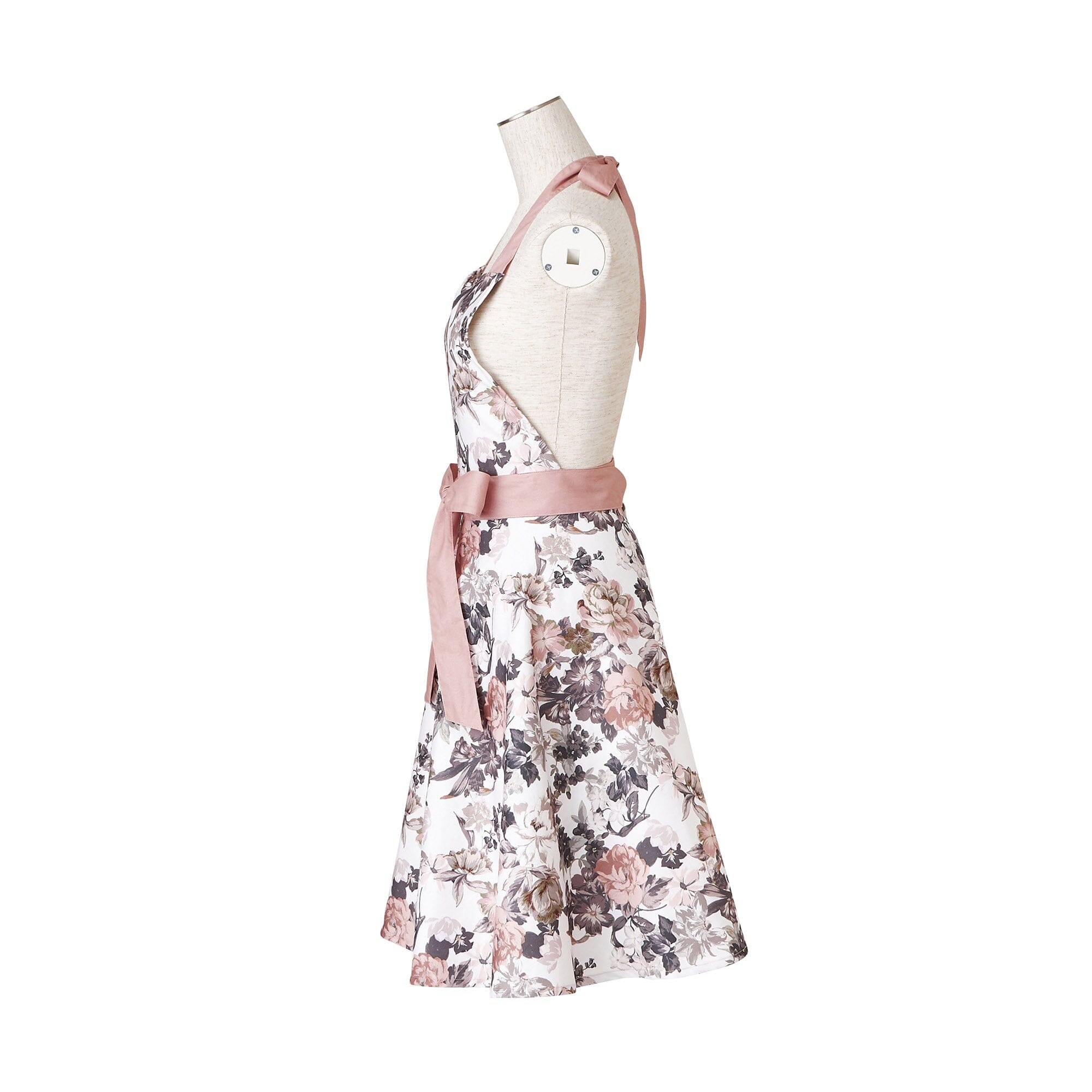 Dusty Flower Full Apron  Pink