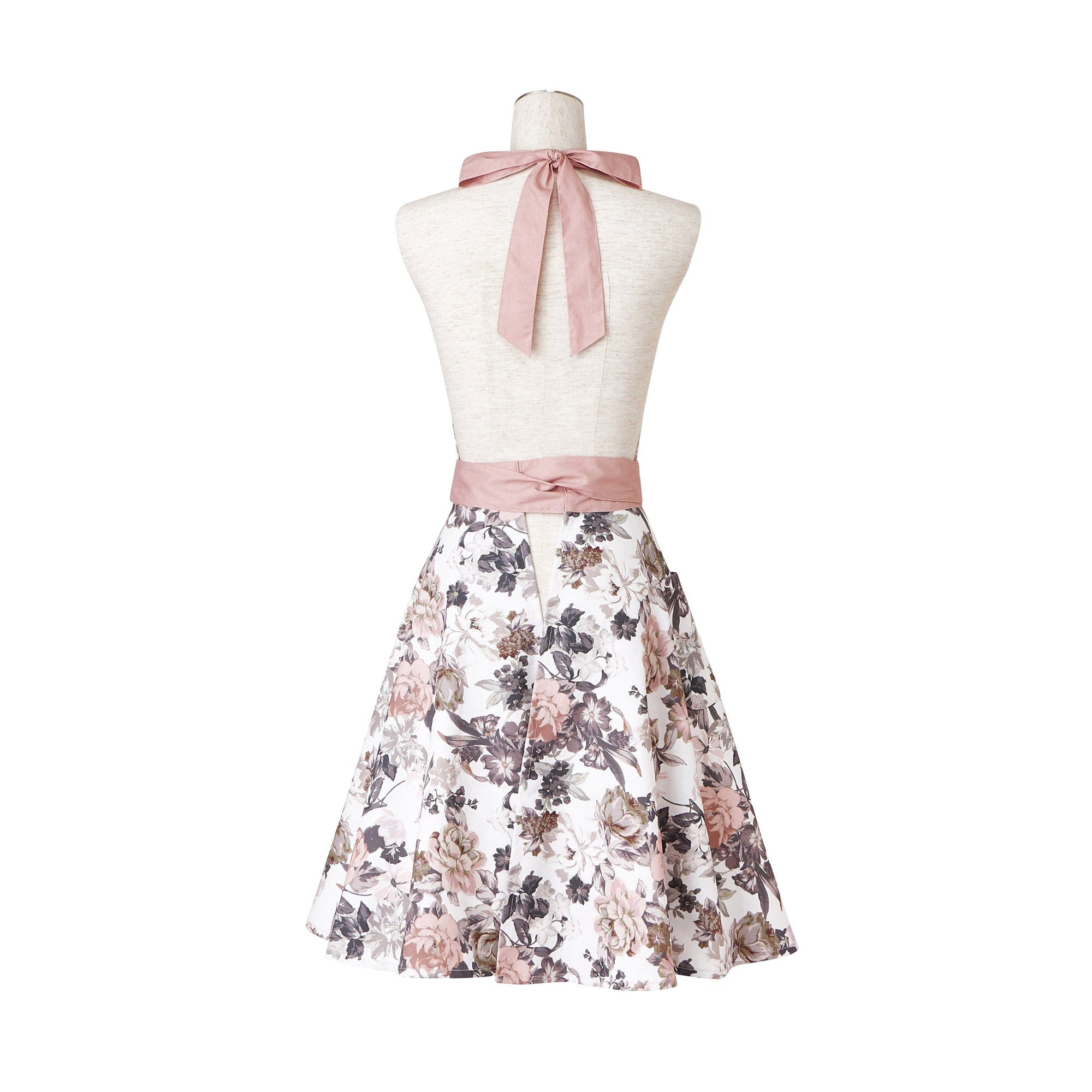 Dusty Flower Full Apron  Pink