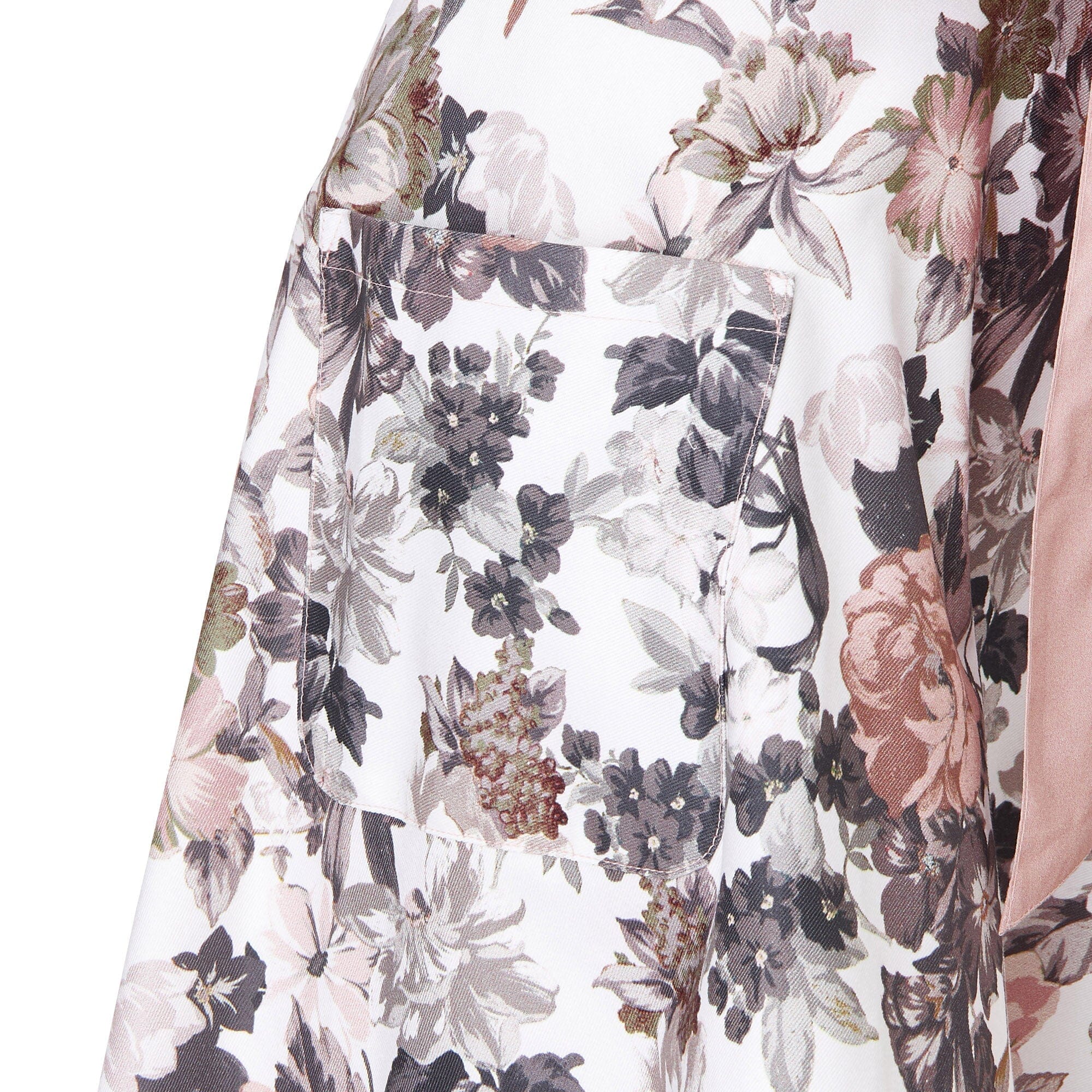 Dusty Flower Full Apron  Pink