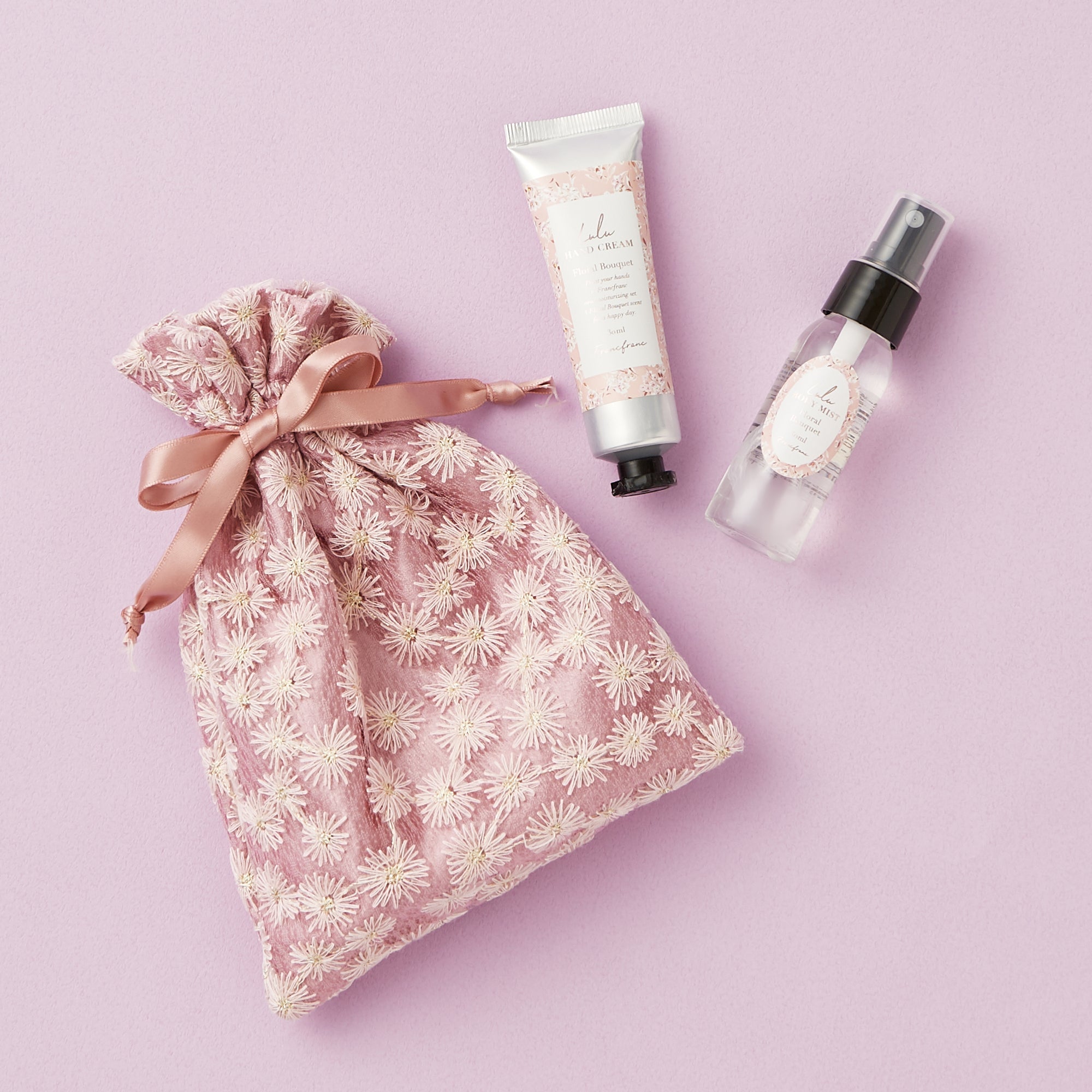 LULU HAND CREAM GIFTSET FLOWER PINK