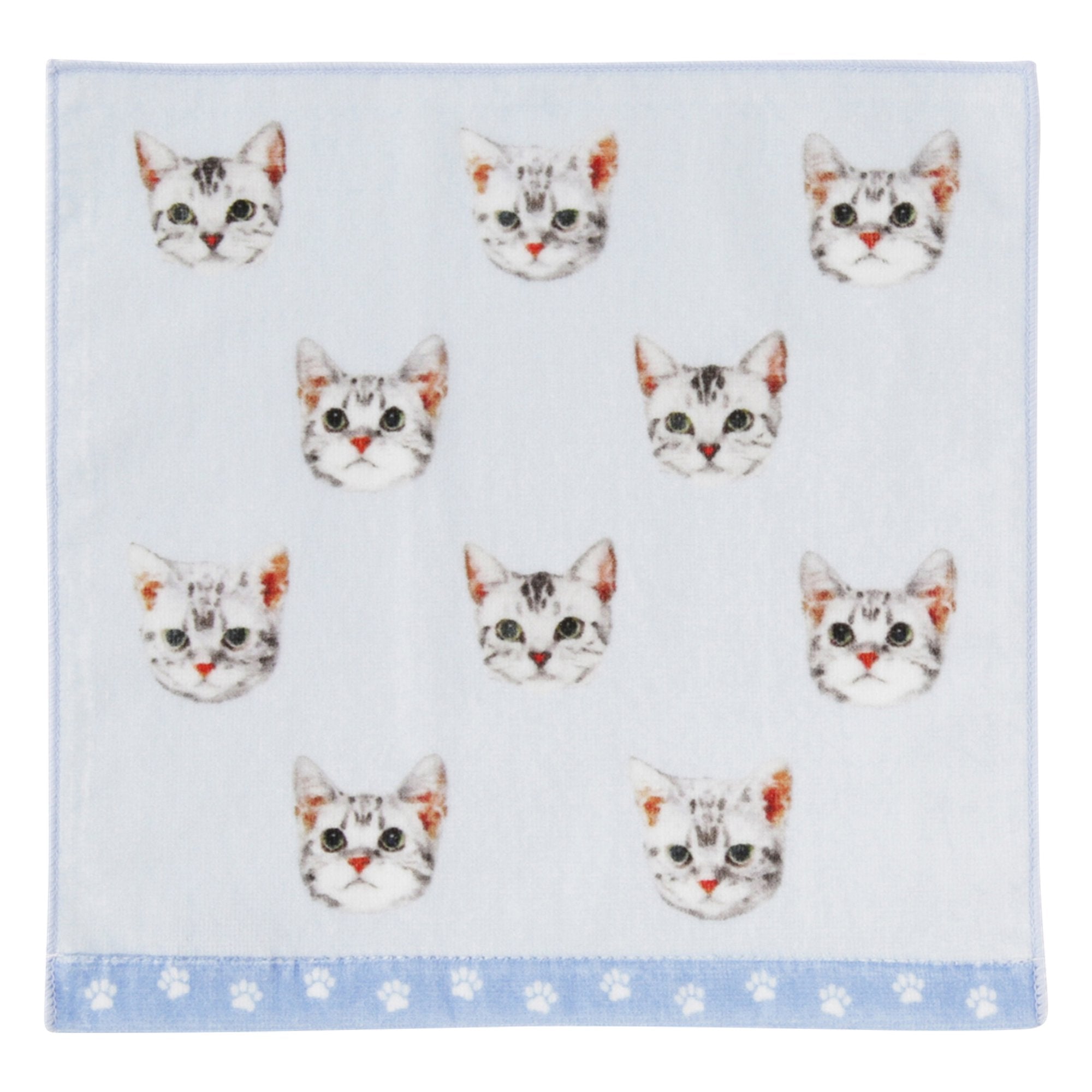 BALLOT ANTIBACTERIAL DEODORANT HANDKERCHIEF CAT BLUE