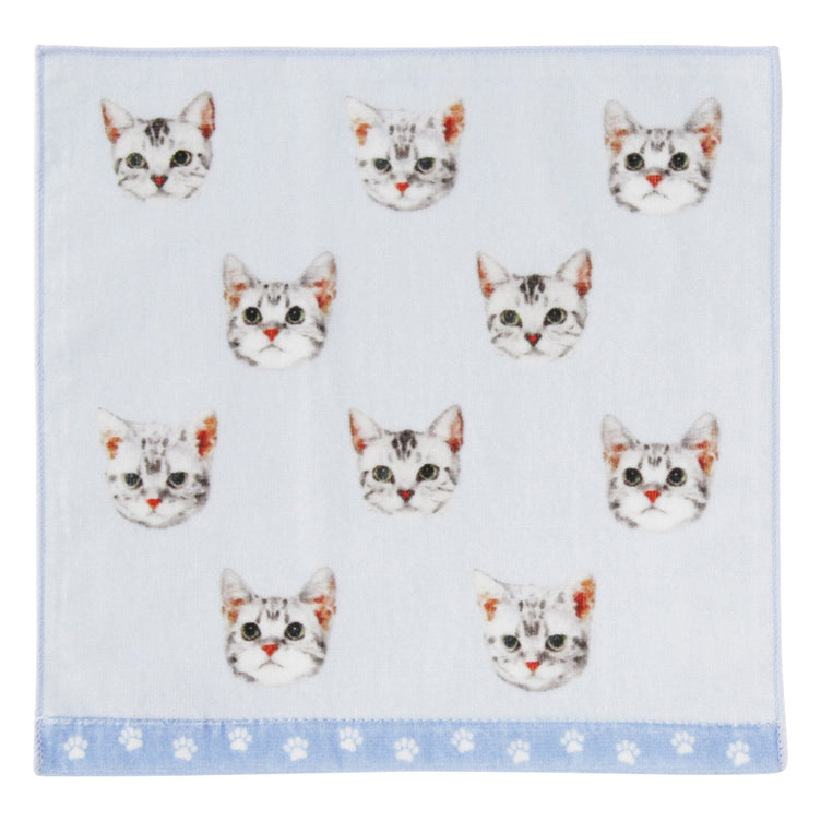 BALLOT ANTIBACTERIAL DEODORANT HANDKERCHIEF CAT BLUE