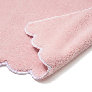 MICROFIBER BATH TOWEL SCALLOP PINK