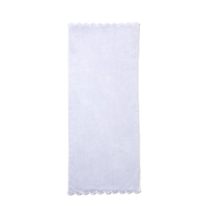 MICROFIBER FACE TOWEL SCALLOP LIGHT BLUE