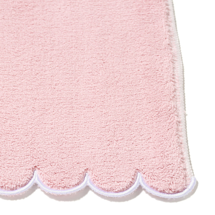 MICROFIBER FACE TOWEL SCALLOP PINK