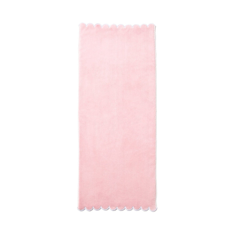 MICROFIBER FACE TOWEL SCALLOP PINK