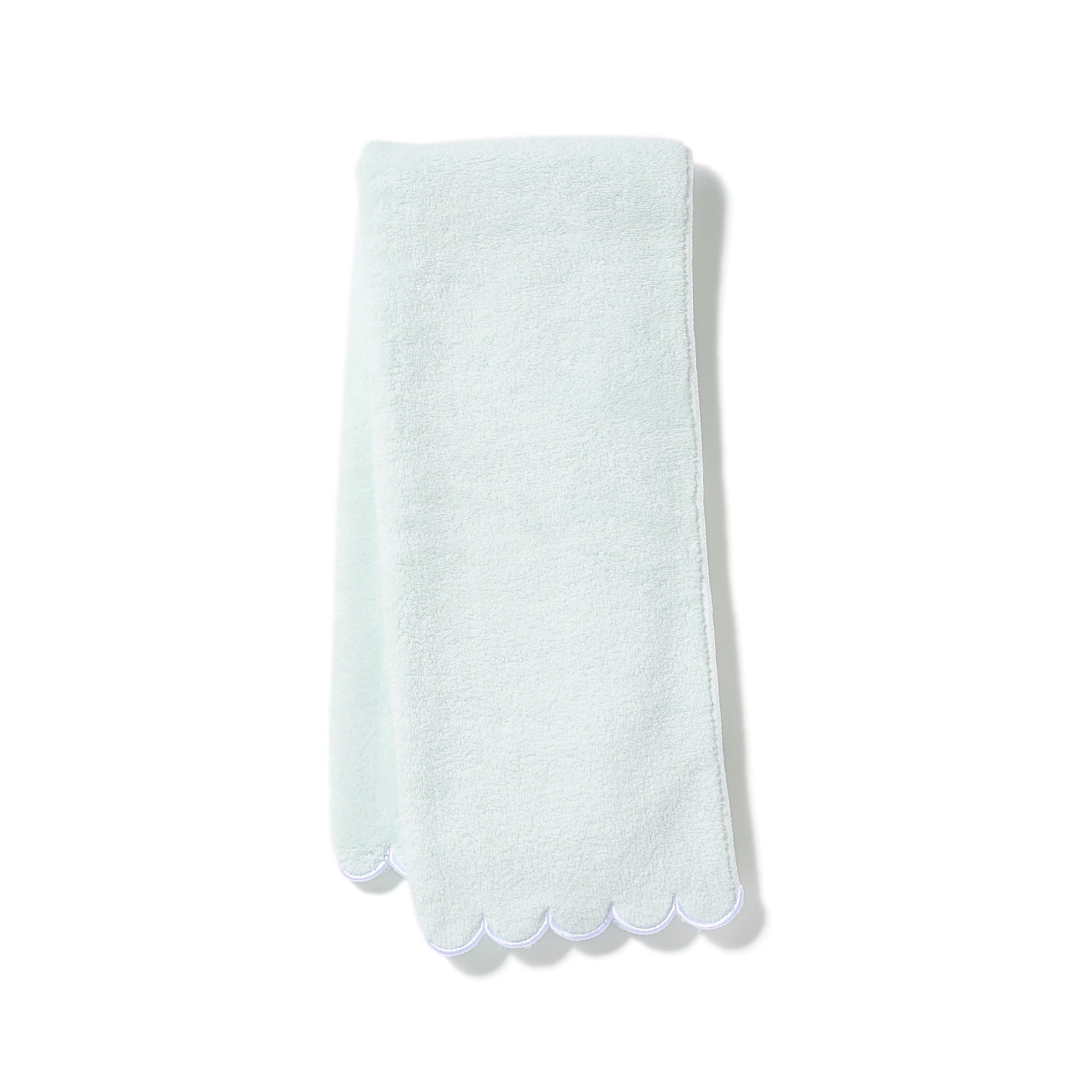 MICROFIBER FACE TOWEL SCALLOP GREEN