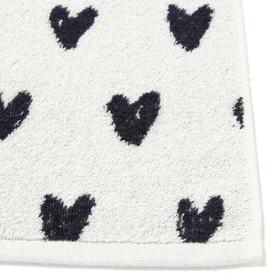 22SS VALE FACE TOWEL HEART WHITE