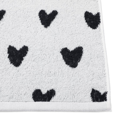 23SS Vale Bath Towel HEART WHITE