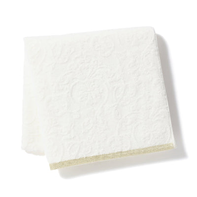 Antibacterial Deodorant Ornament Bath Towel White