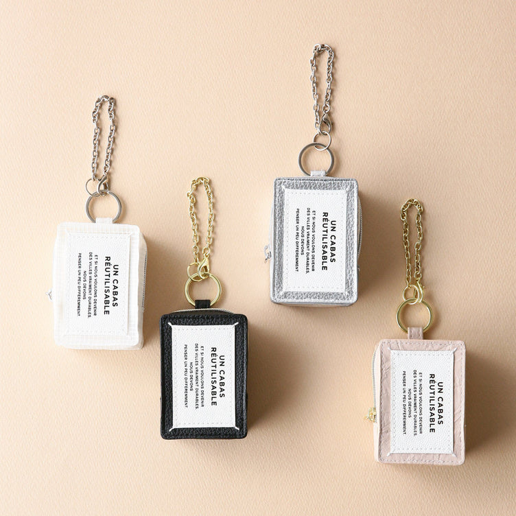 BAGCHARM ECOBAG TYPO SILVER