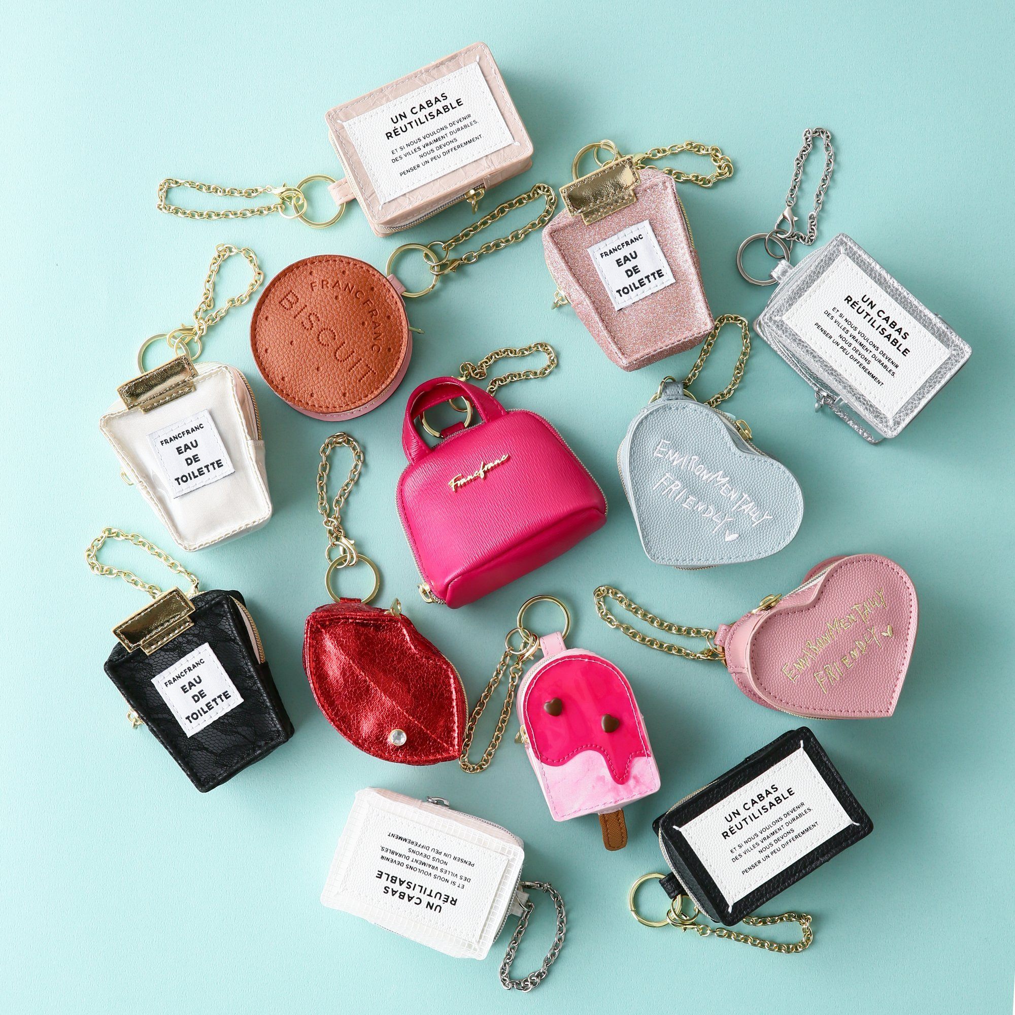 BAGCHARM ECOBAG TYPO SILVER