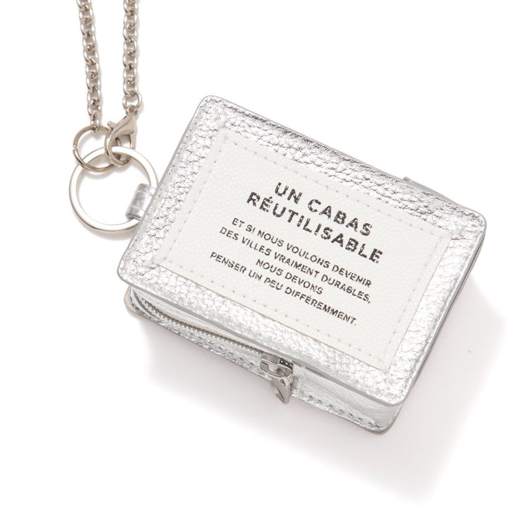 BAGCHARM ECOBAG TYPO SILVER