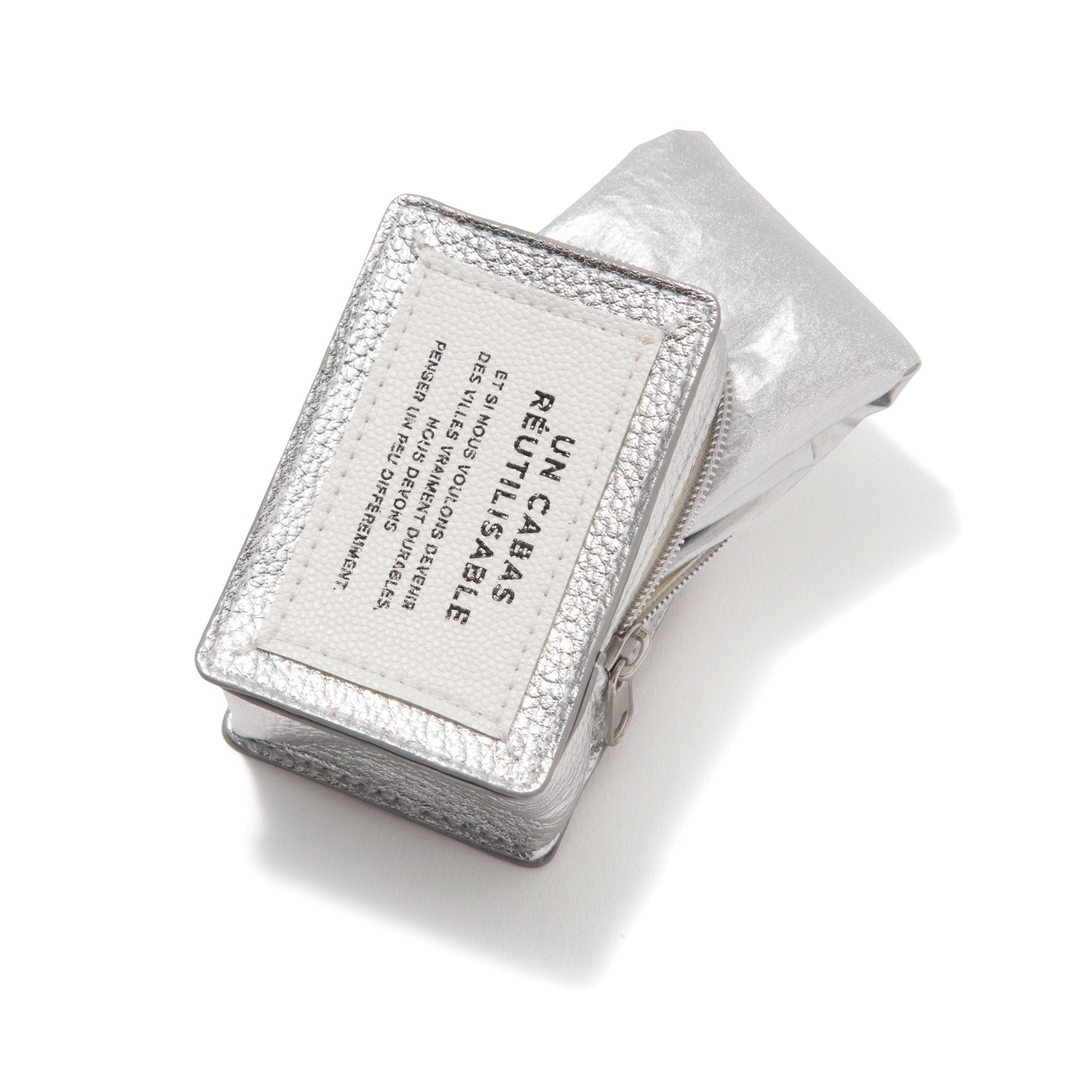 BAGCHARM ECOBAG TYPO SILVER