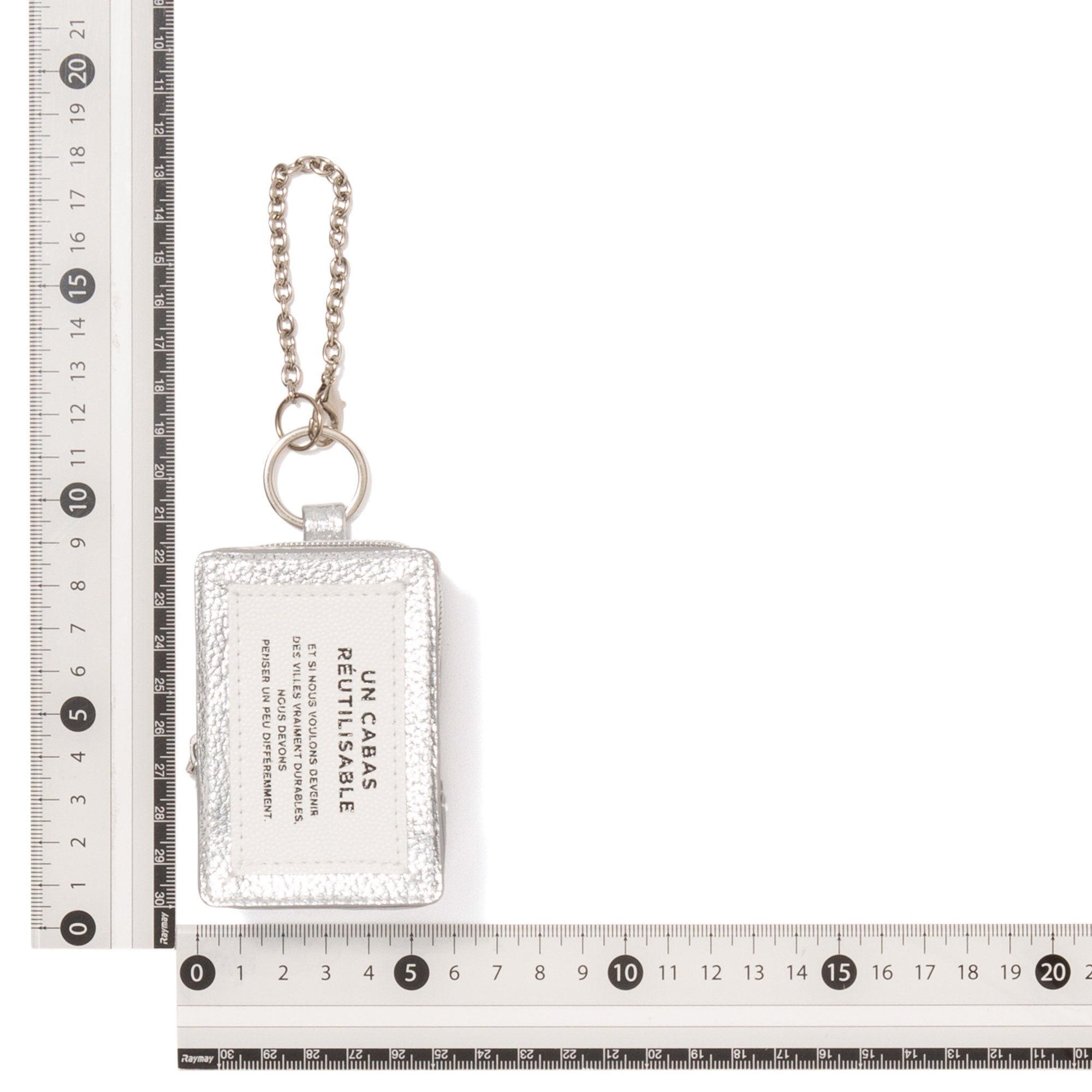 BAGCHARM ECOBAG TYPO SILVER