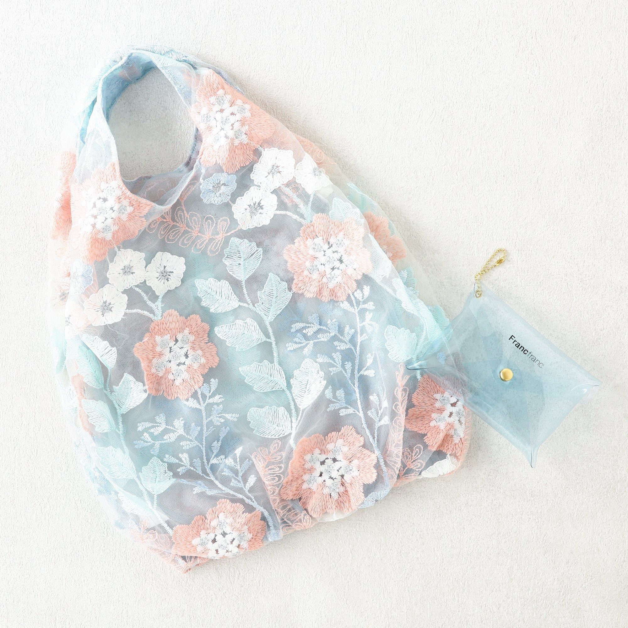 TULLE BAG LIGHT ORANGE X LIGHT BLUE