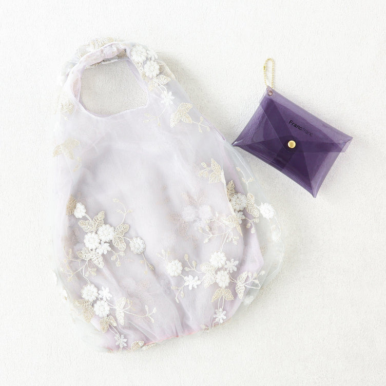 TULLE BAG LIGHT GRAY X LIGHT PURPLE