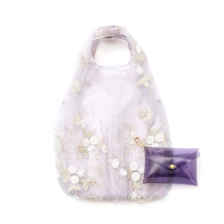 TULLE BAG LIGHT GRAY X LIGHT PURPLE