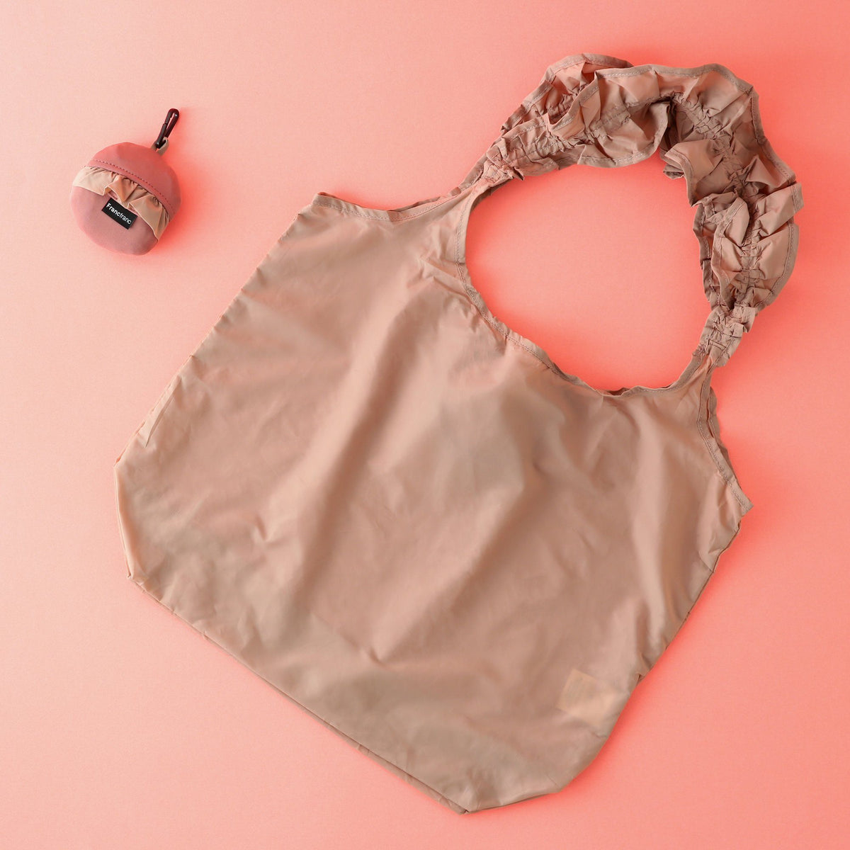 KUSHURAKU ECO BAG FRILL PINK