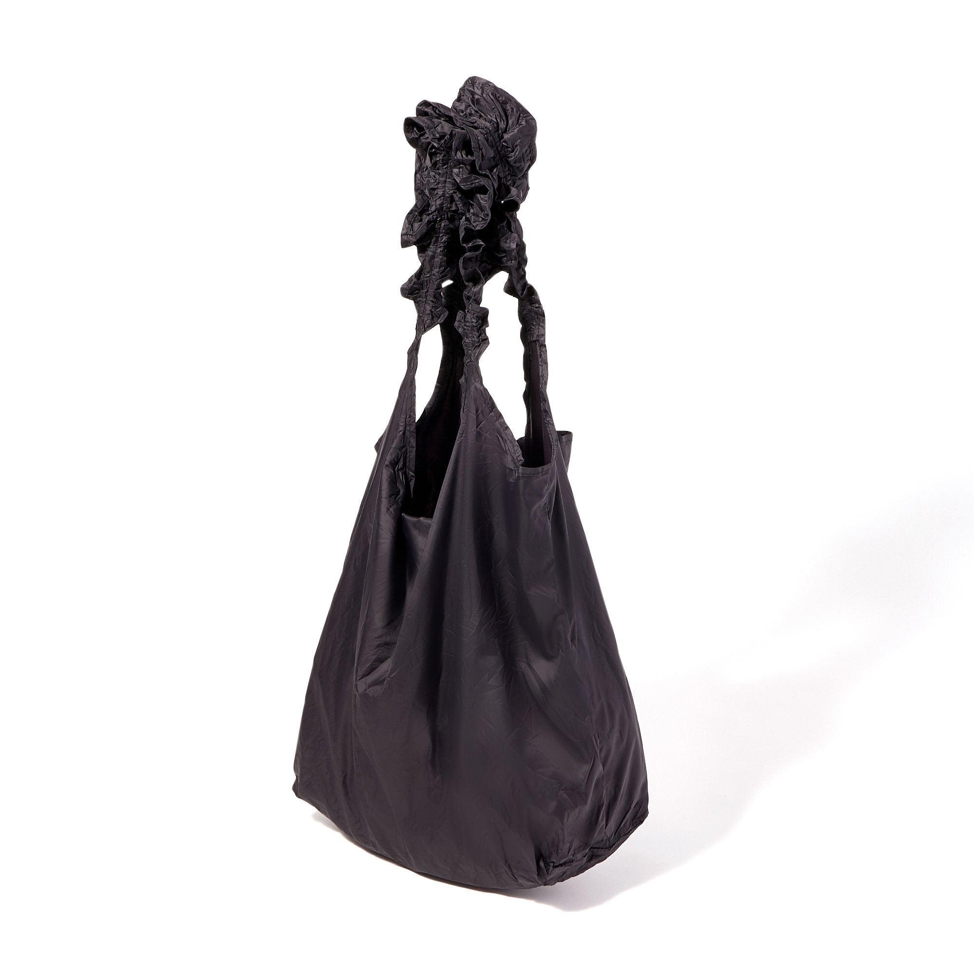 KUSHURAKU ECO BAG FRILL BLACK