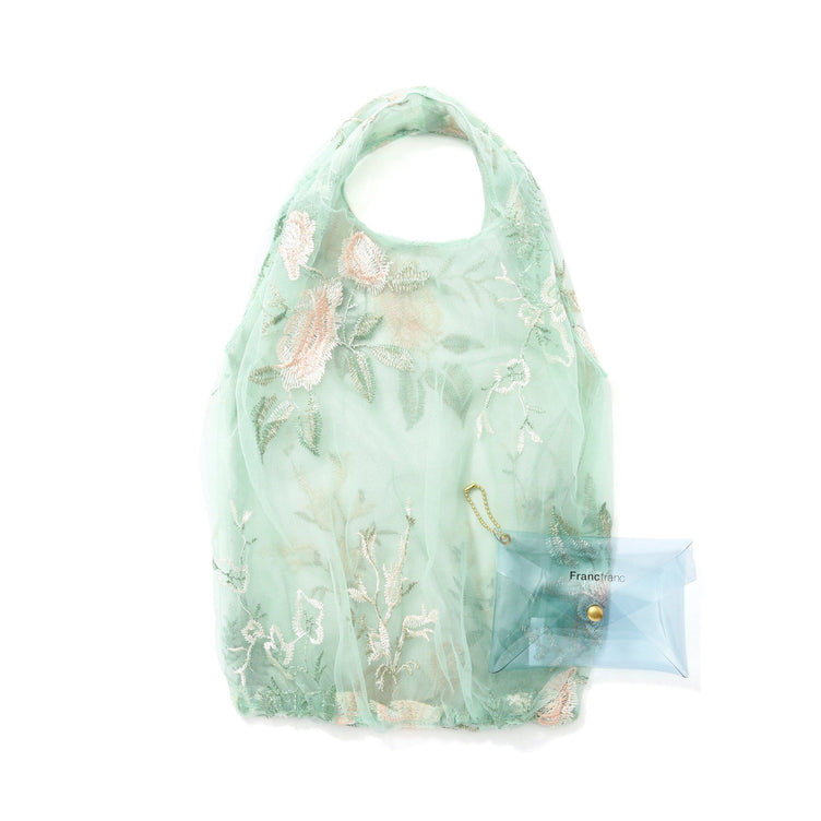 TULLE bag LIGHT ORANGE x LIGHT GREEN