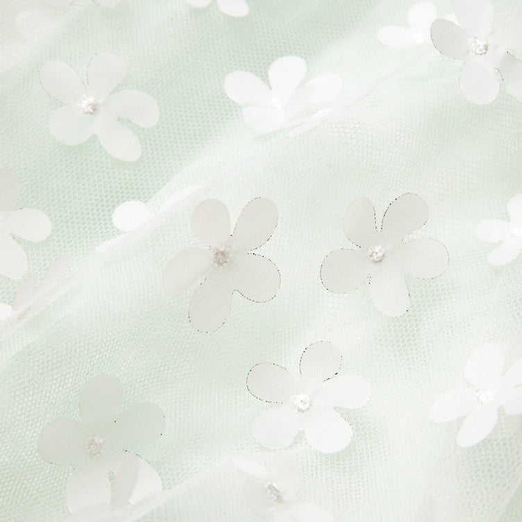 TULLE BAG FLOWER WHITE X MINT