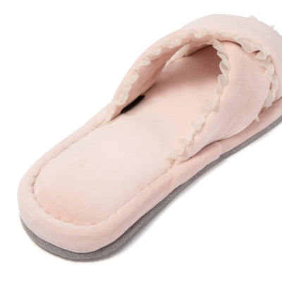 WASHABLE FRILL ROOM SHOES PINK