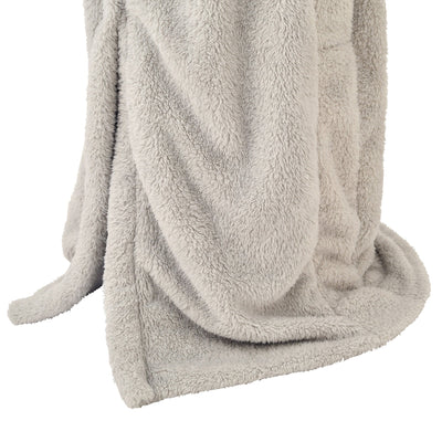 WARM FLEECE LONG BLANKET ROBE GRAY