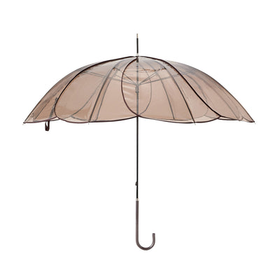 CLEAR UMBRELLA COLOR PIPING 58 BROWN