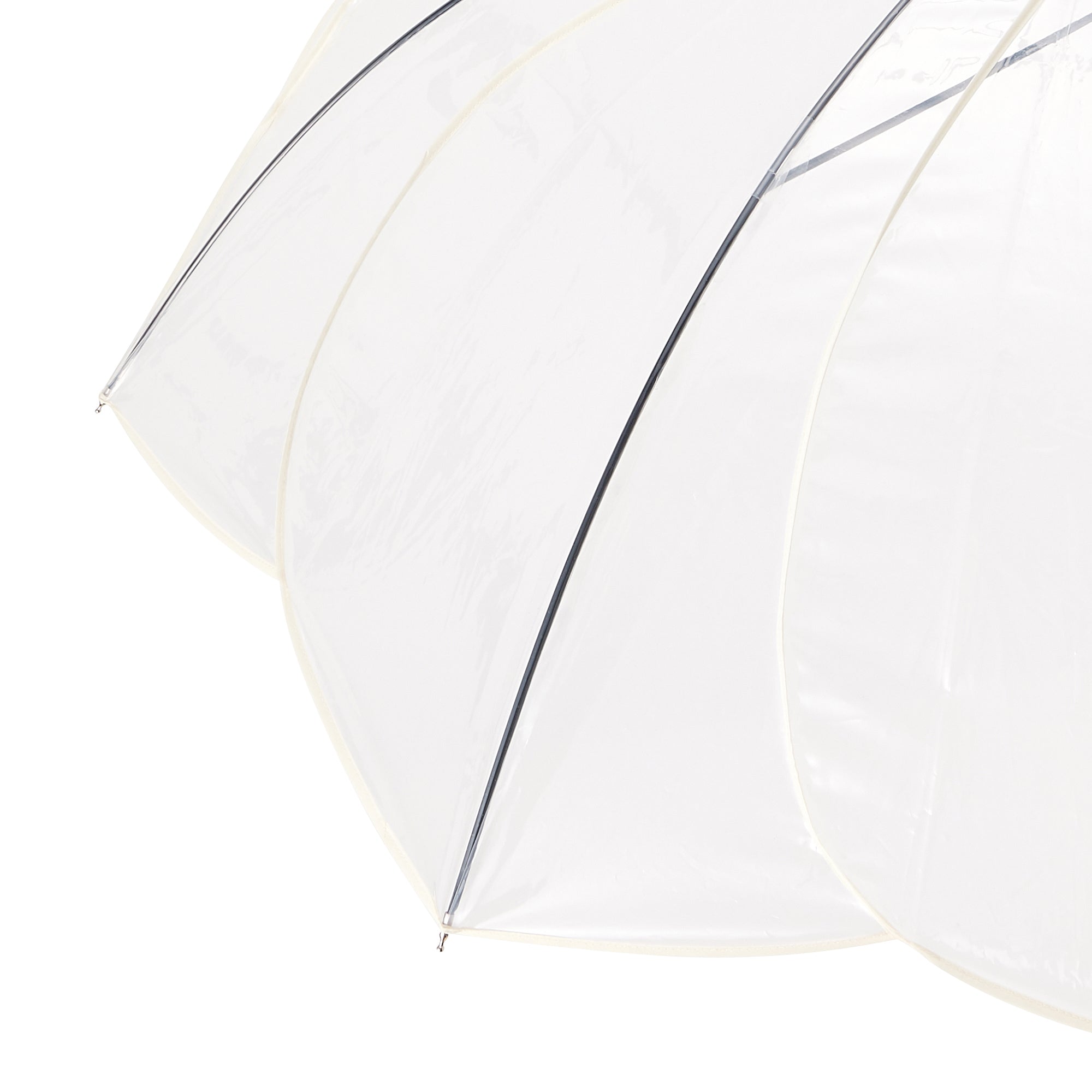 CLEAR UMBRELLA COLOR PIPING 58 WHITE