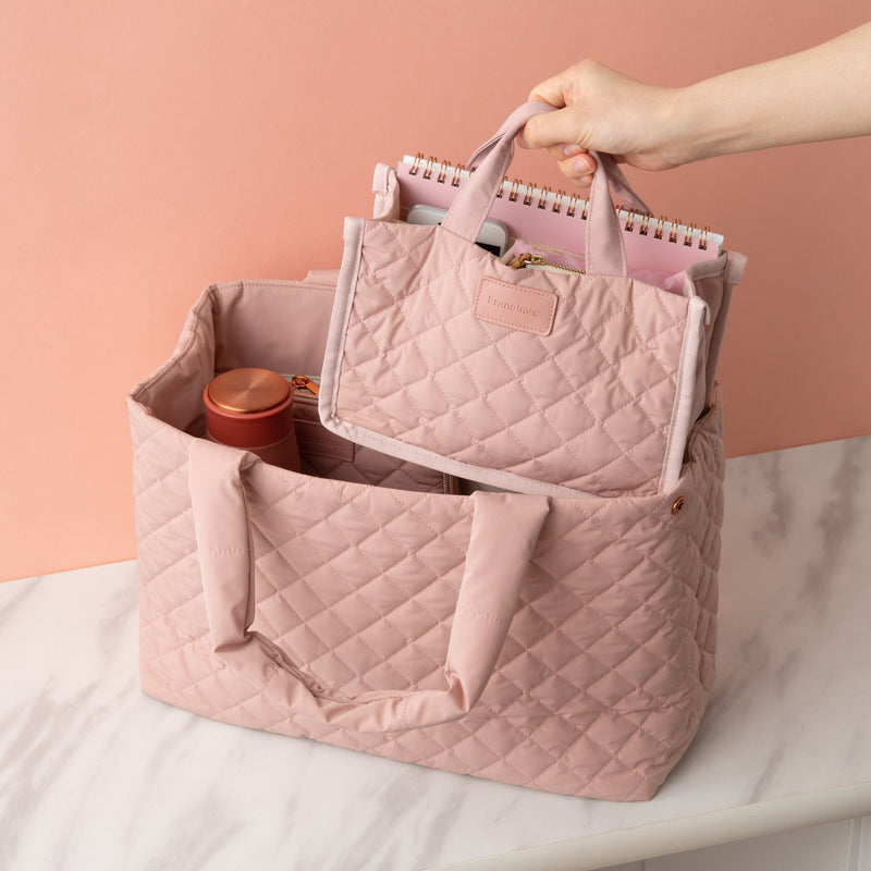 QUILTING BAG IN BAG PINK