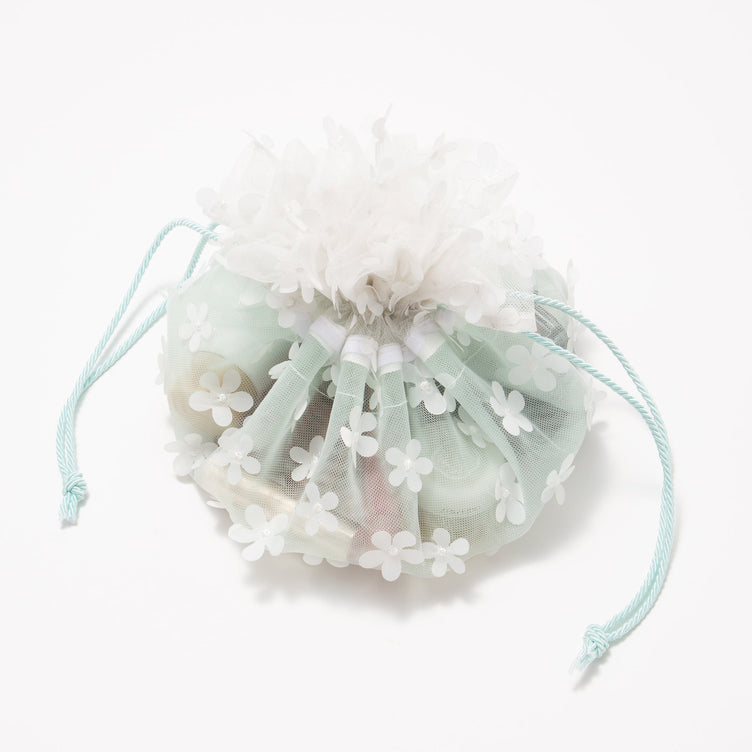 TULLE DRAWSTRING POUCH PINK