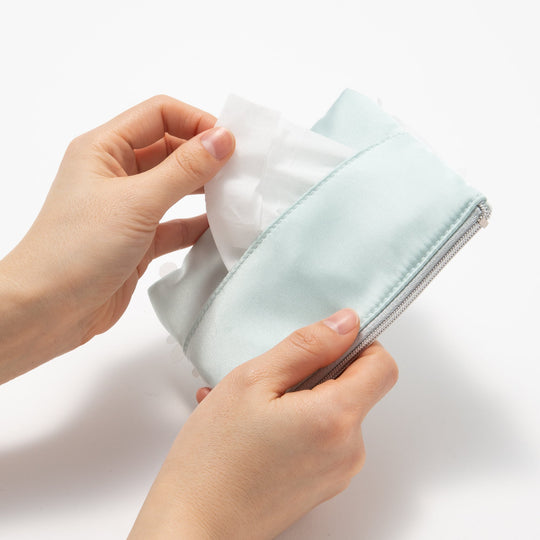 TULLE TISSUE POUCH MINT