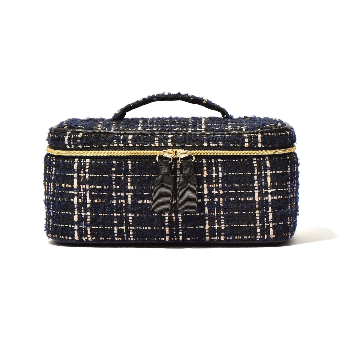 TWEED VANITY POUCH SMALL BLACK