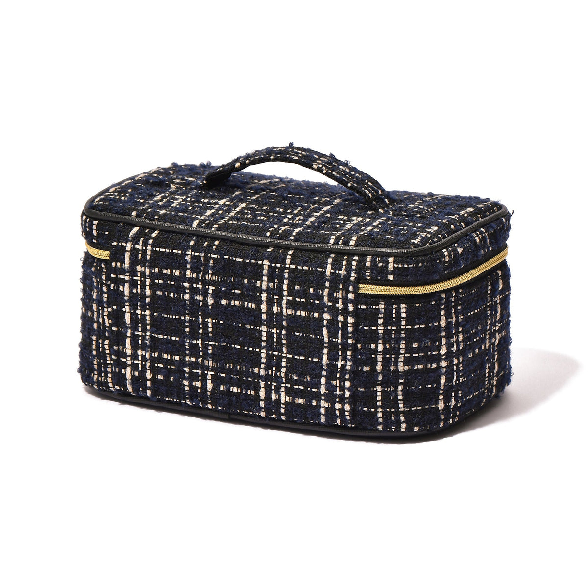TWEED VANITY POUCH SMALL BLACK