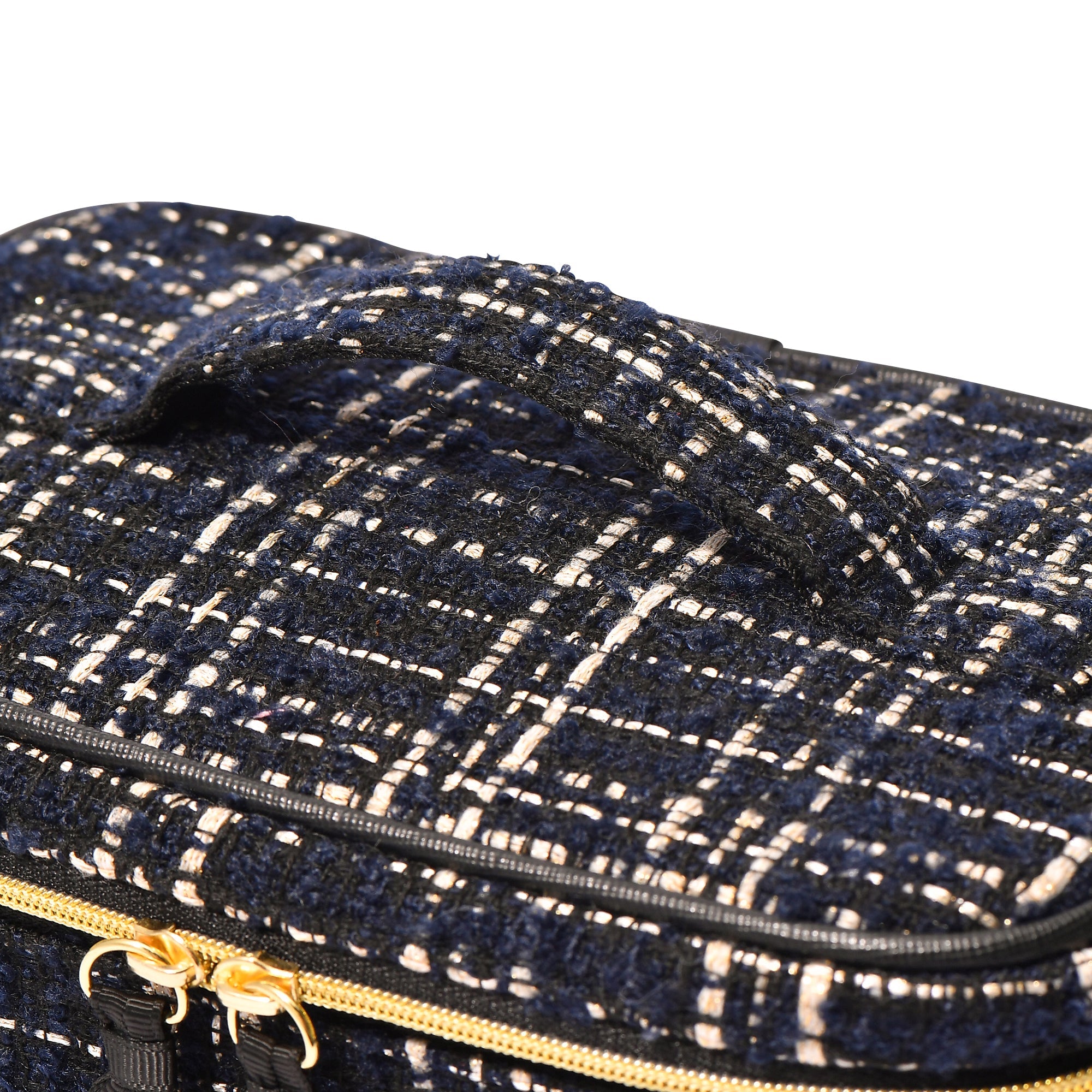 TWEED VANITY POUCH SMALL BLACK