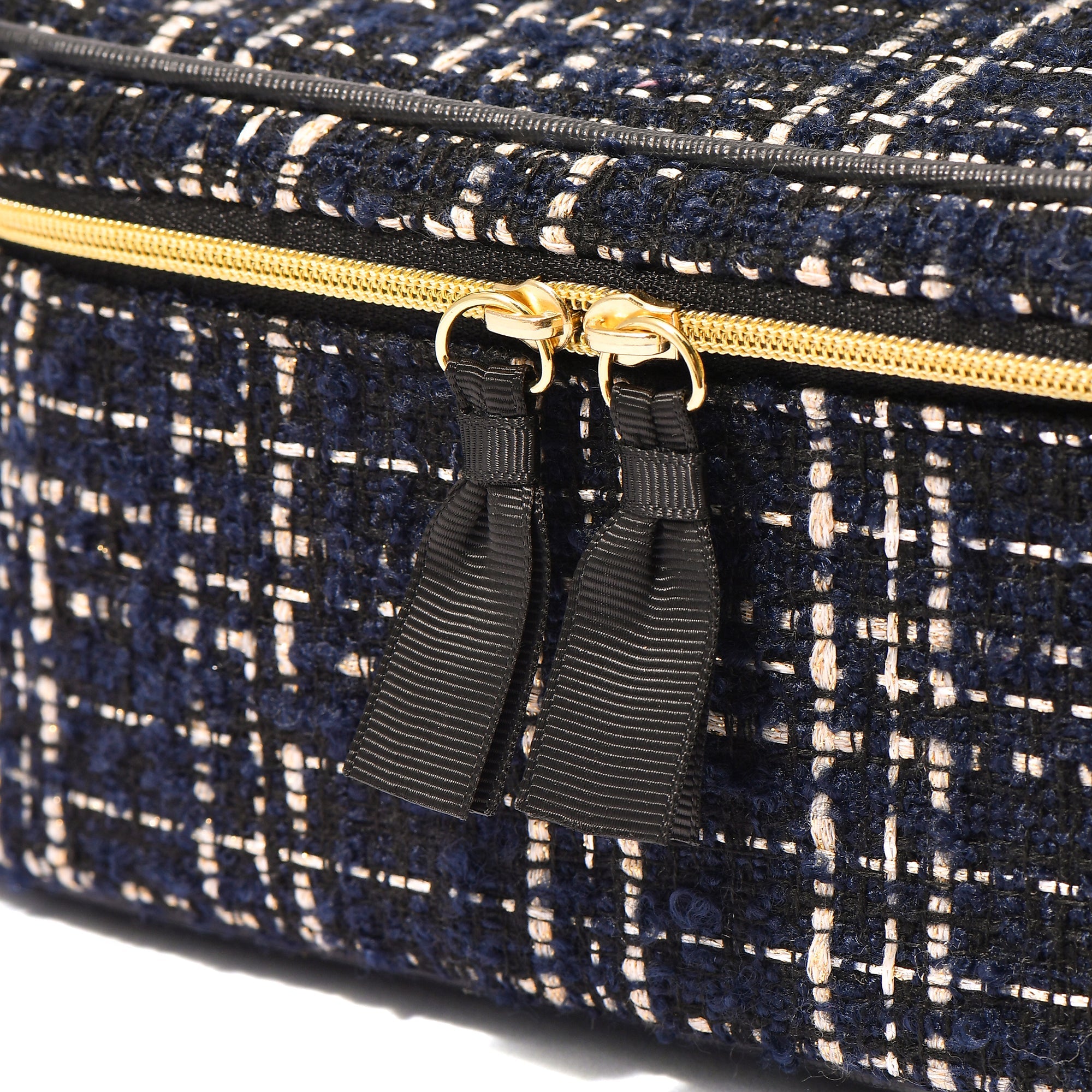 TWEED VANITY POUCH SMALL BLACK