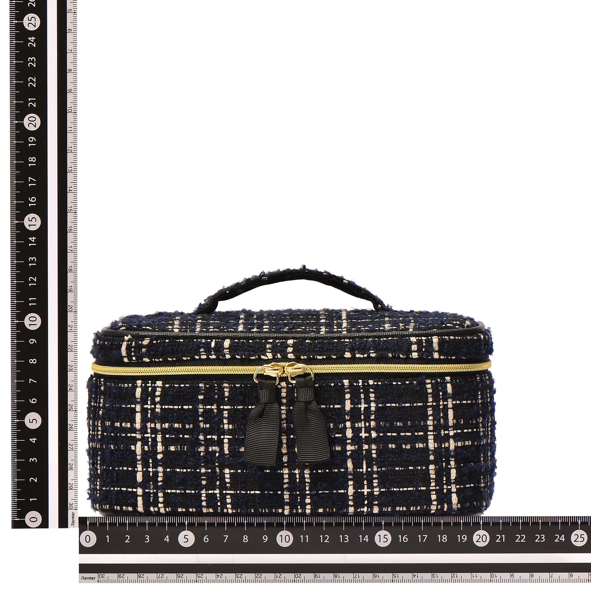 TWEED VANITY POUCH SMALL BLACK