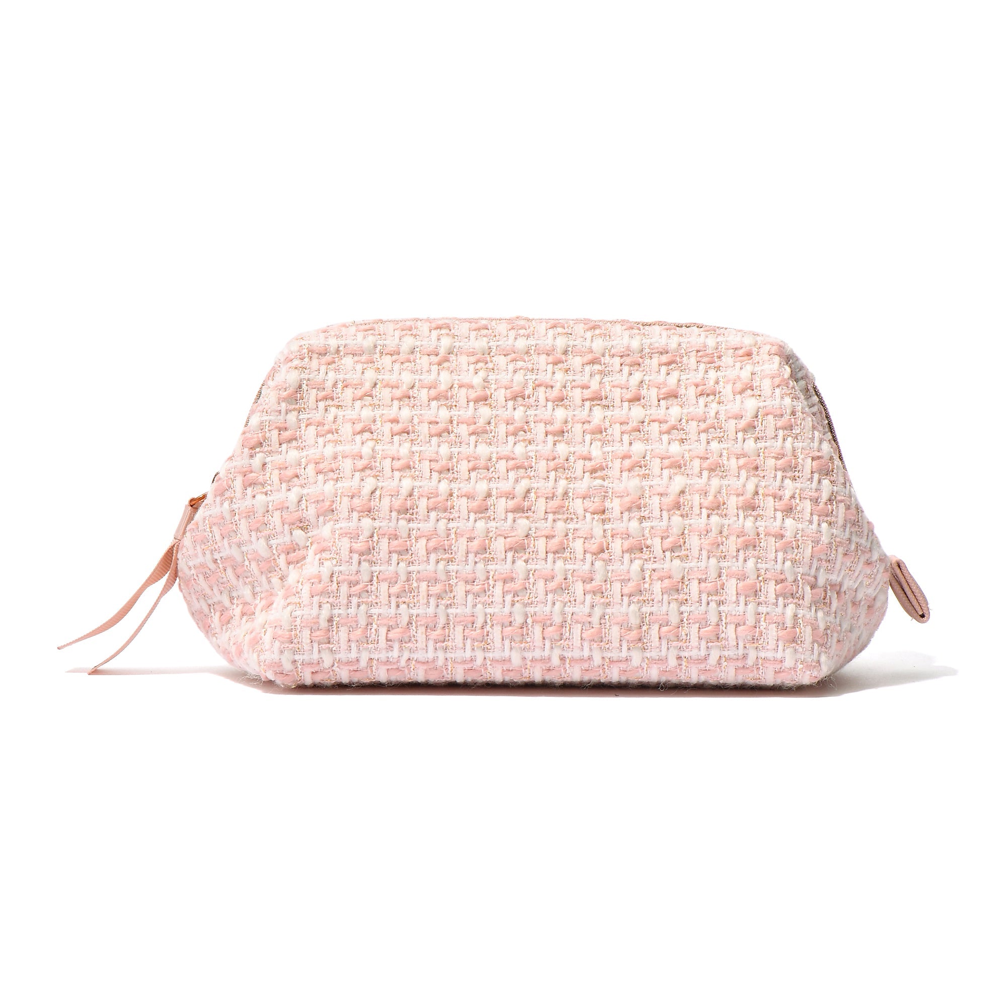 TWEED WIRE POUCH PINK