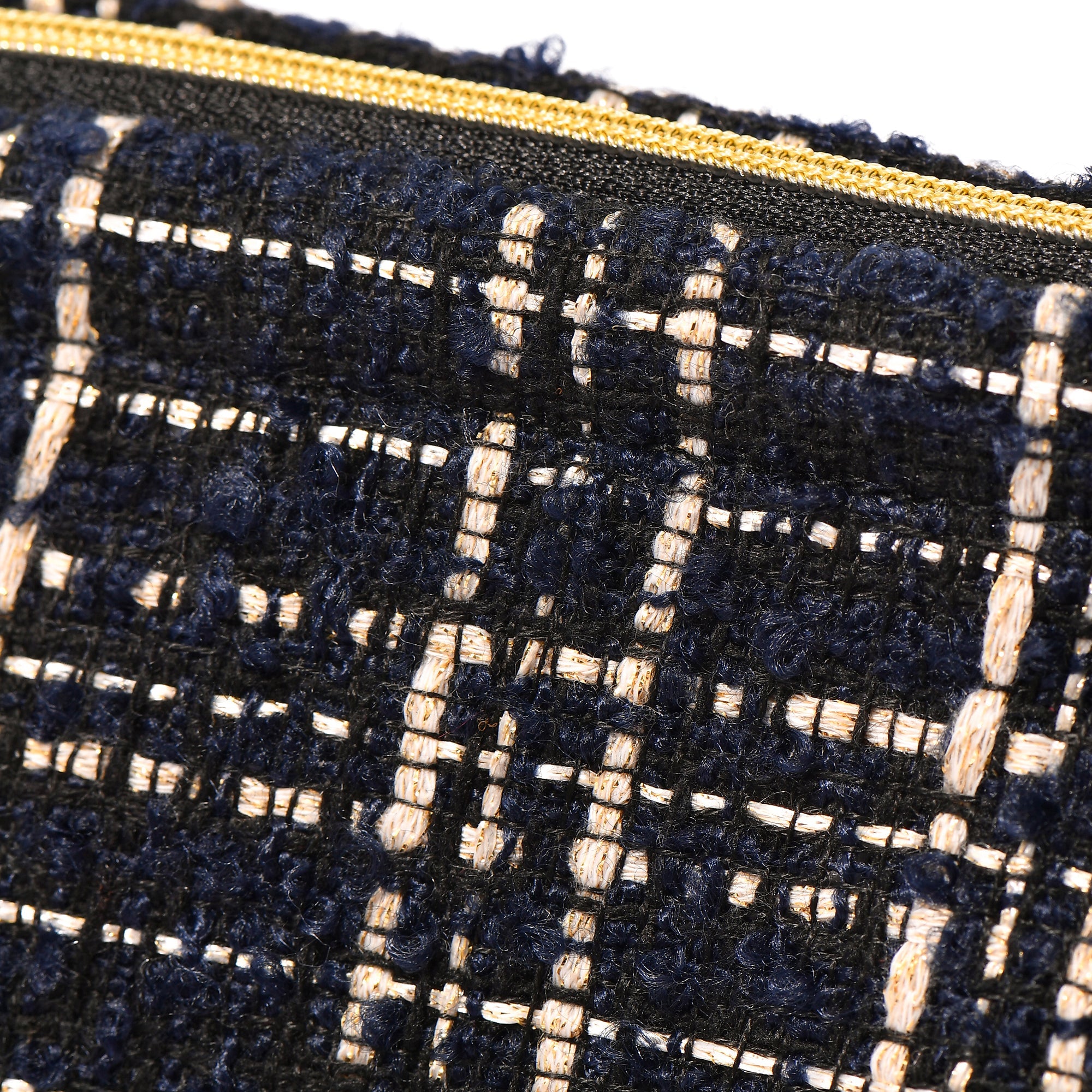 TWEED WIRE POUCH BLACK