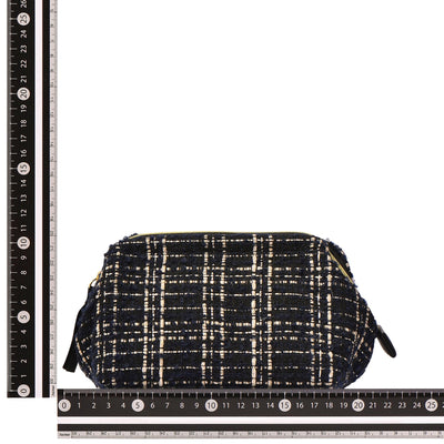 TWEED WIRE POUCH BLACK