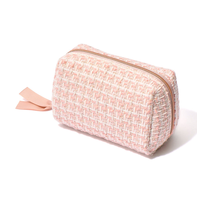 TWEED POUCH SMALL PINK
