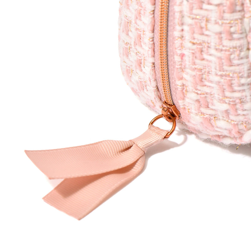 TWEED POUCH SMALL PINK