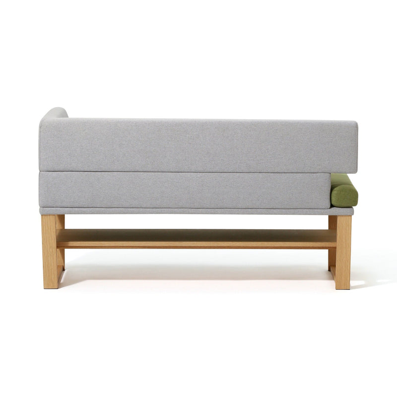 RASSEM Couch Left Gray X Green (W1350 × D595 × H730)