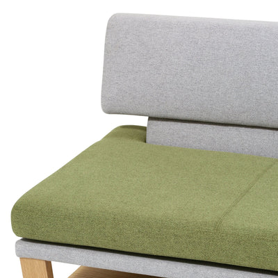 RASSEM Couch Left Gray X Green (W1350 × D595 × H730)