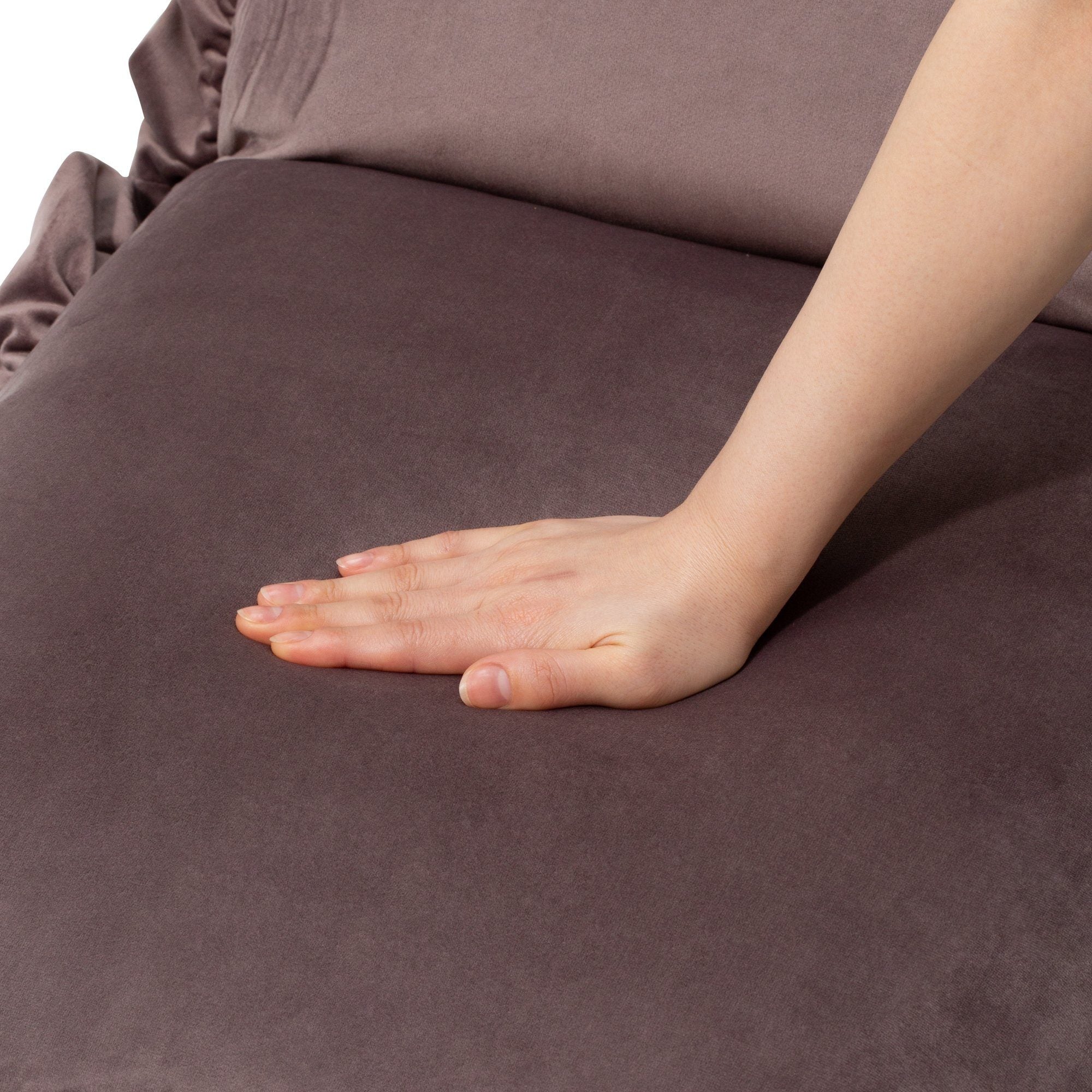 CALIN Floor Chair HIGH Back W610×D690～1480×H150～760 BROWN